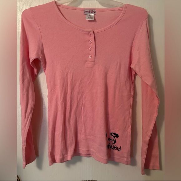 I ❤️ My Boyfriend” Pajama Set – Size XL – Pink Long Sleeve & Matching Pants - Picture 3 of 14